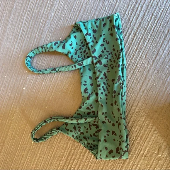 Skatie Teal seabrook and Black Leopard Bikini mint! Melly top and bottom - Picture 7 of 9